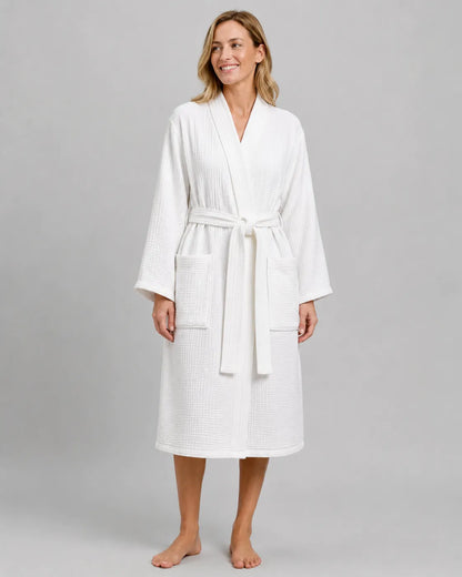 The Four-Seasons Bathrobe - 100% Muslin Cotton
