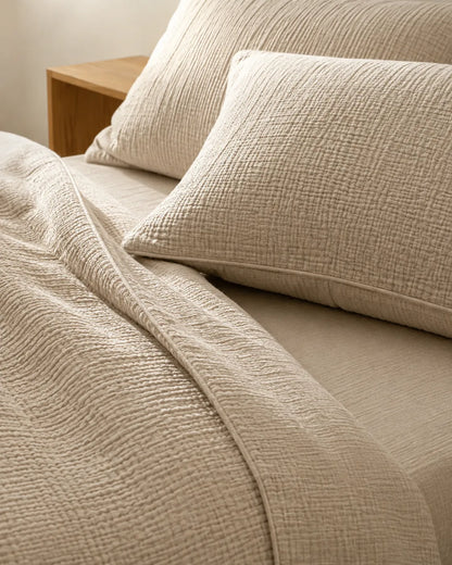 Muslin Cotton Bed Set - 100% Pure Muslin Cotton (2-Pc)